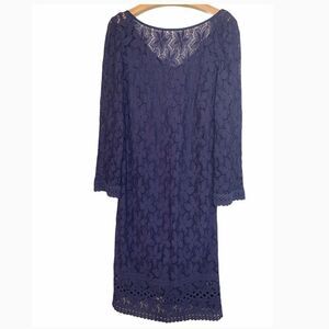 Laundry by Shelli Segal Navy Blue Lace Dress